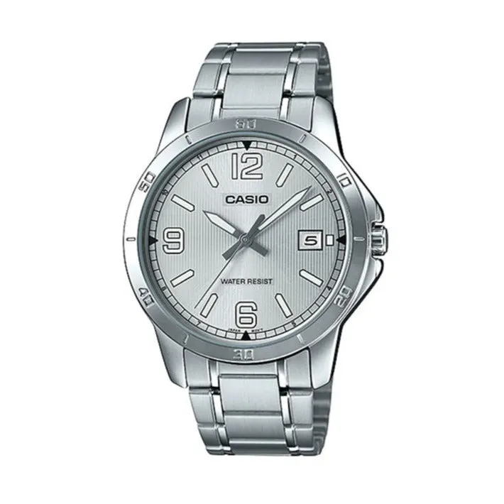 Casio Enticer Silver Dial Mens Dress Standard Watch MTP-V004D-7B2UDF