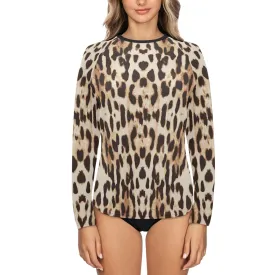 Cheetah Women's Long Sleeve Swim Shirt