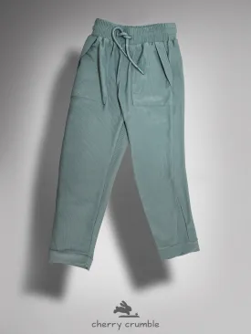 Cherry Crumble Unisex Green Self Texture Stripe Trouser
