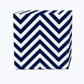 Chevron, Navy Napkins
