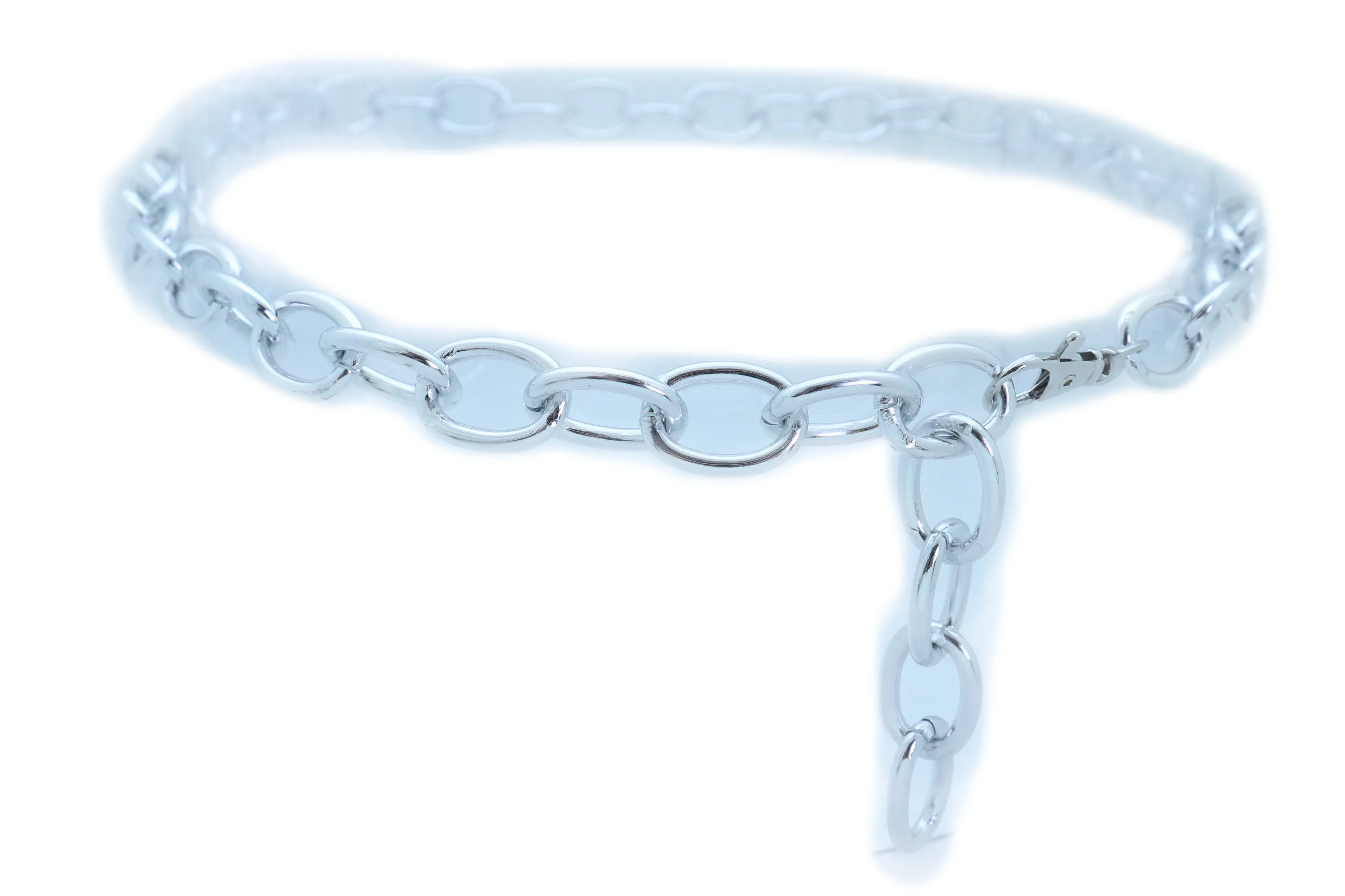 Chunky Oval Thick Metal Chain Link Belt
