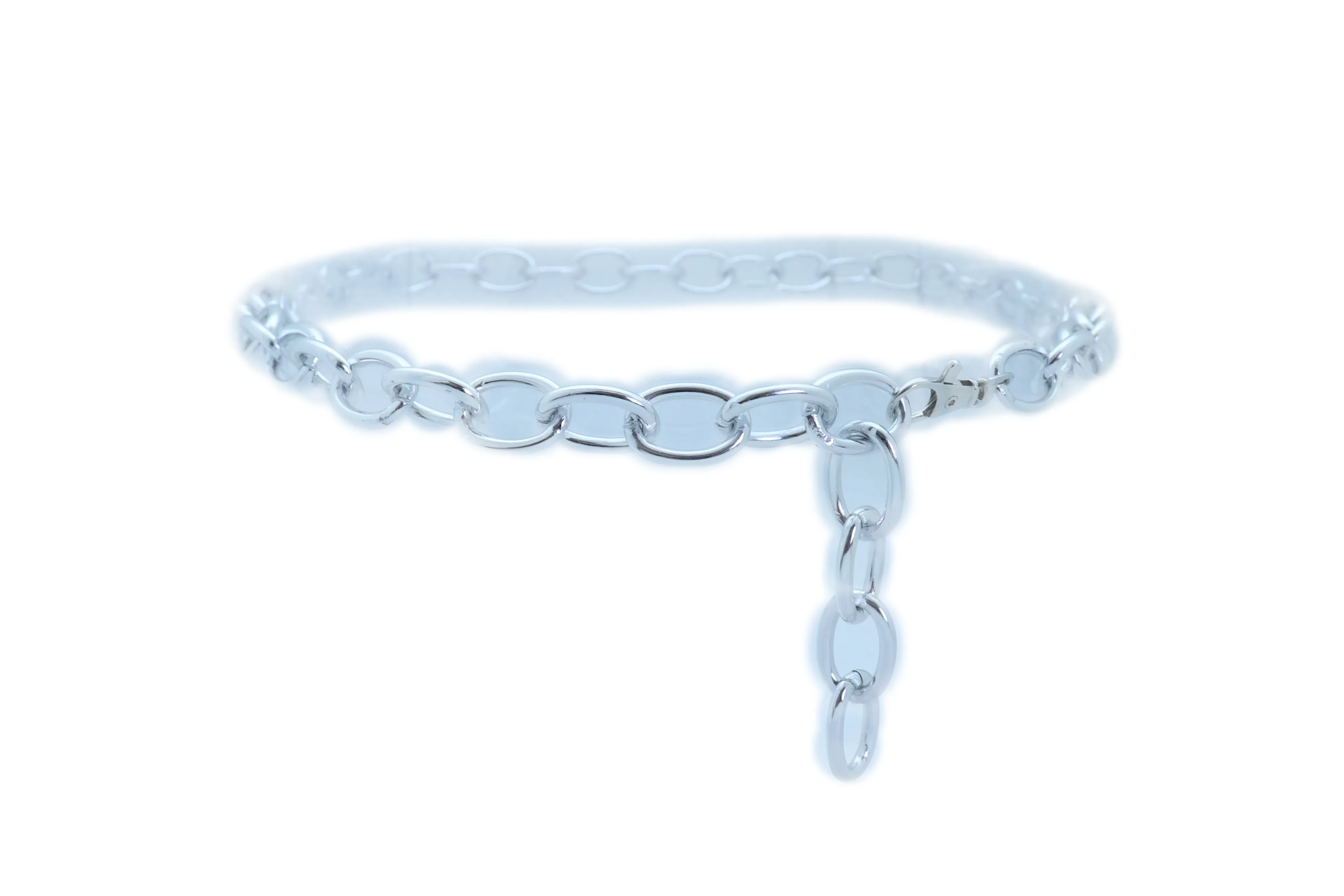 Chunky Oval Thick Metal Chain Link Belt