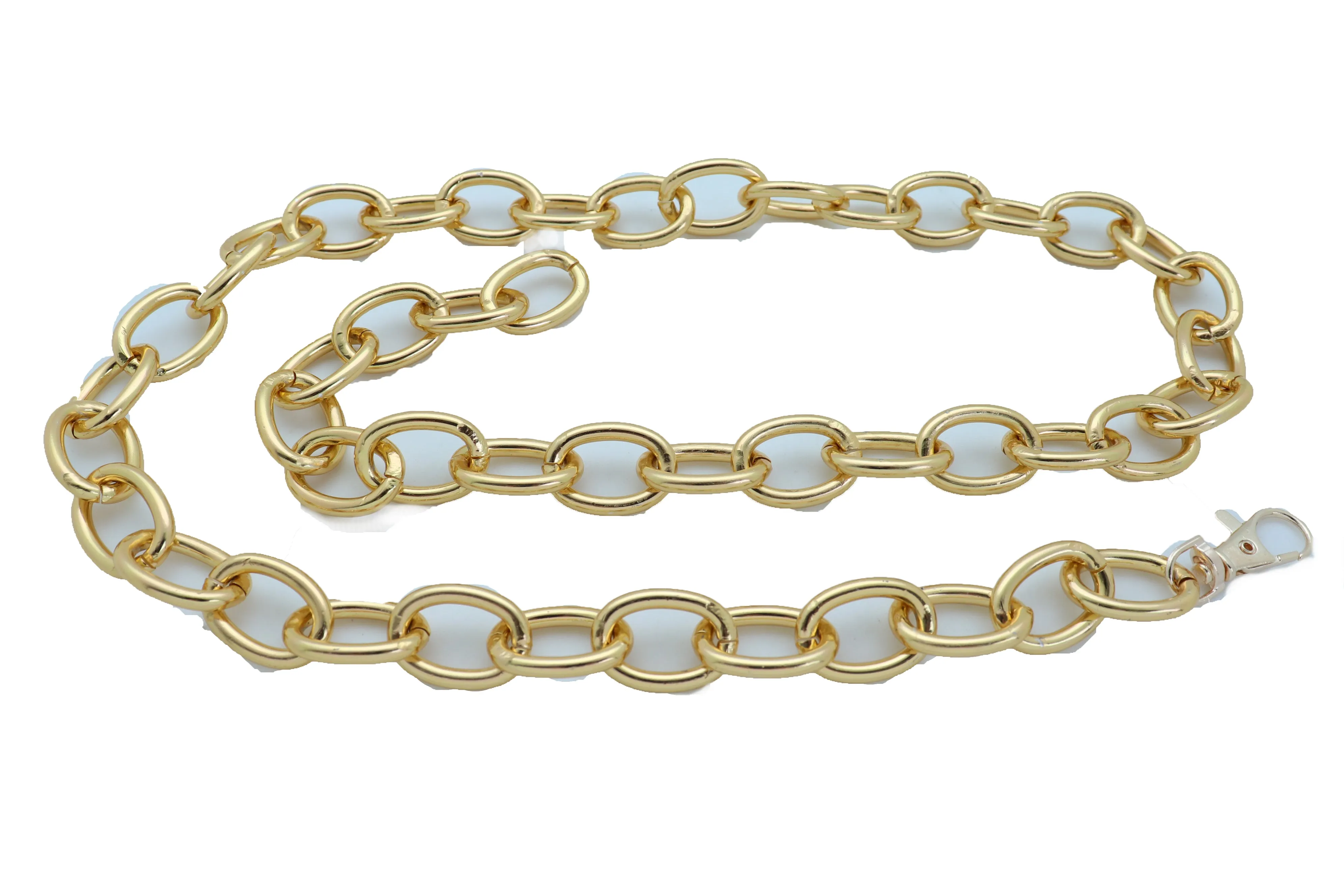 Chunky Oval Thick Metal Chain Link Belt