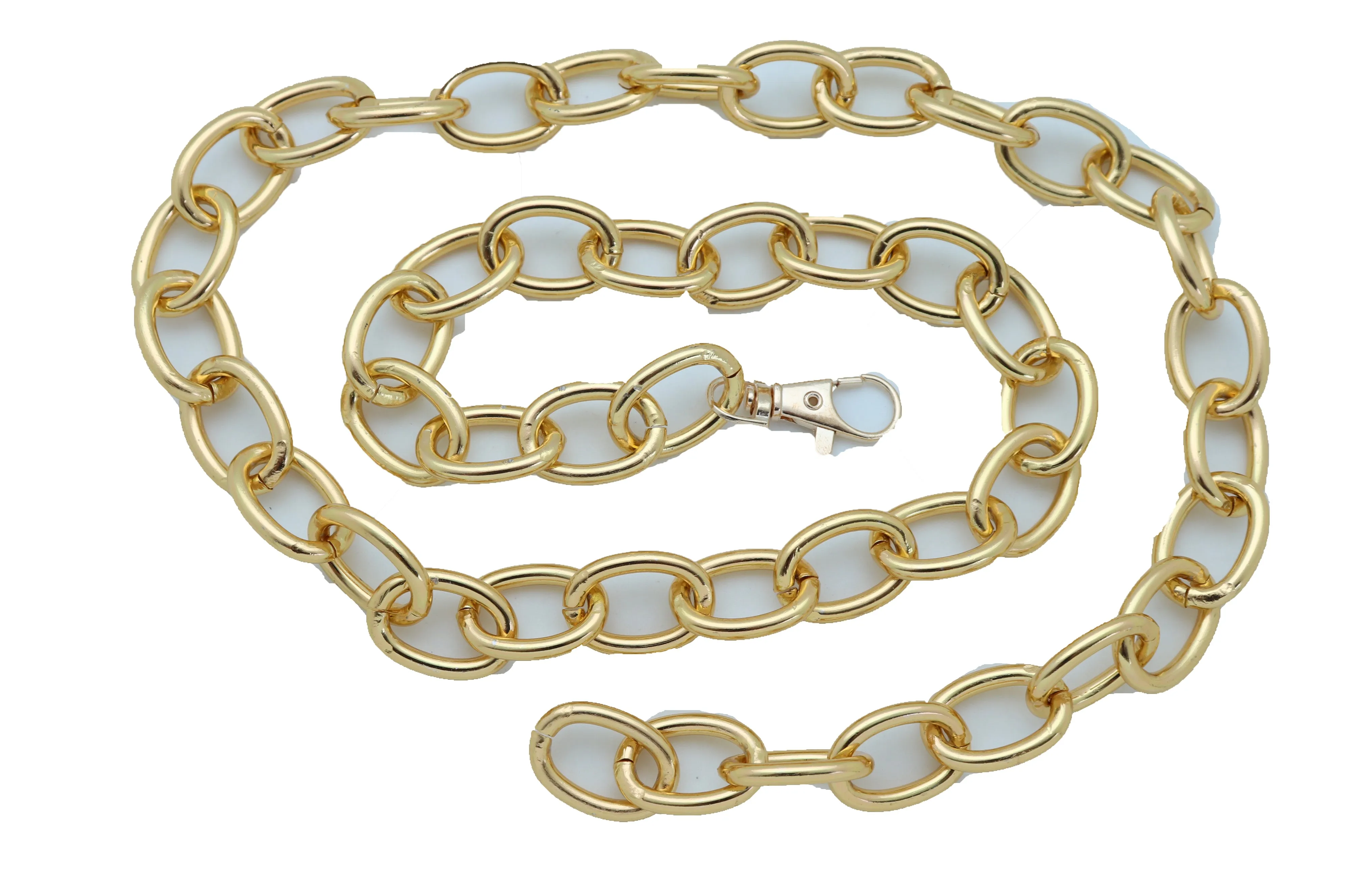 Chunky Oval Thick Metal Chain Link Belt