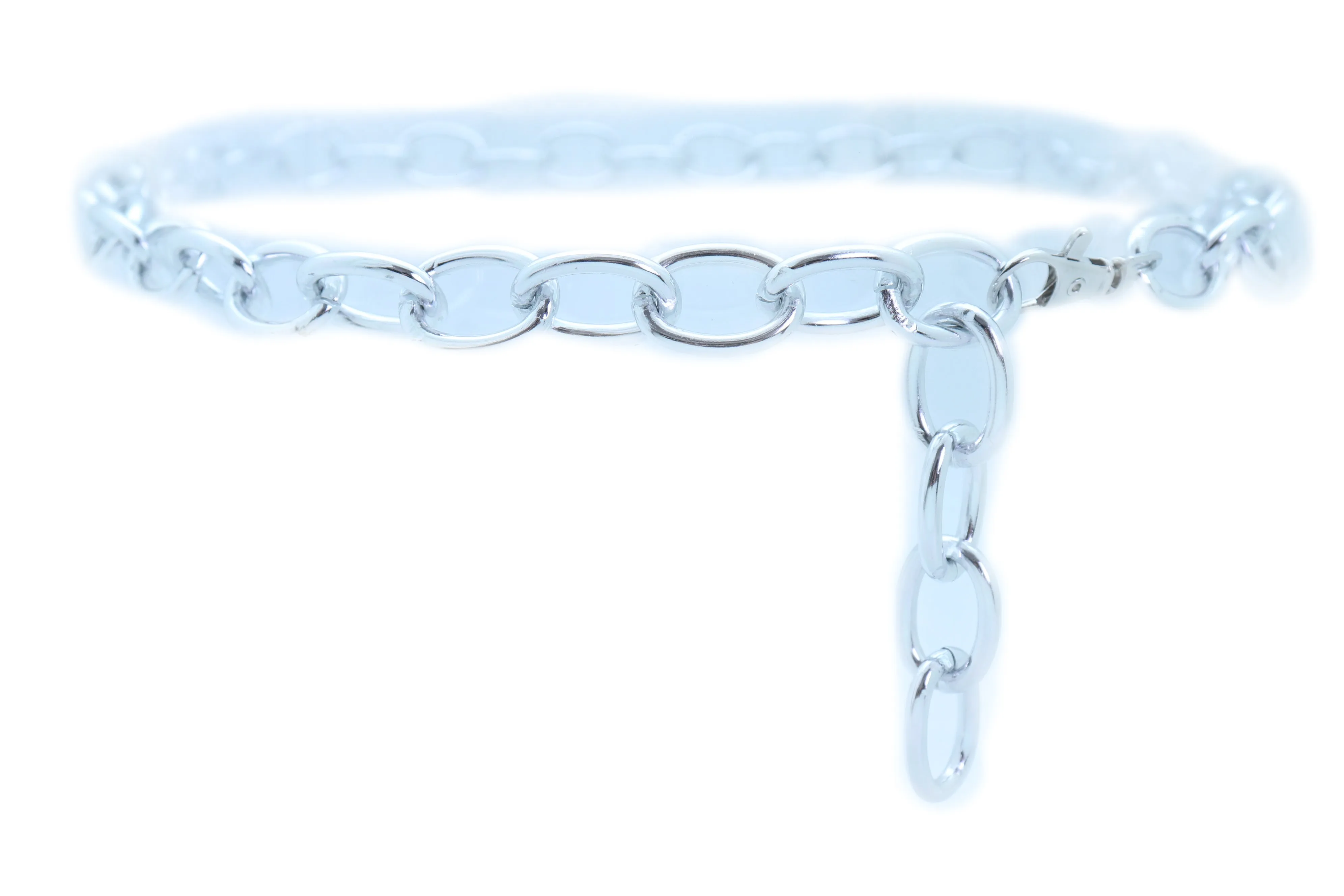 Chunky Oval Thick Metal Chain Link Belt