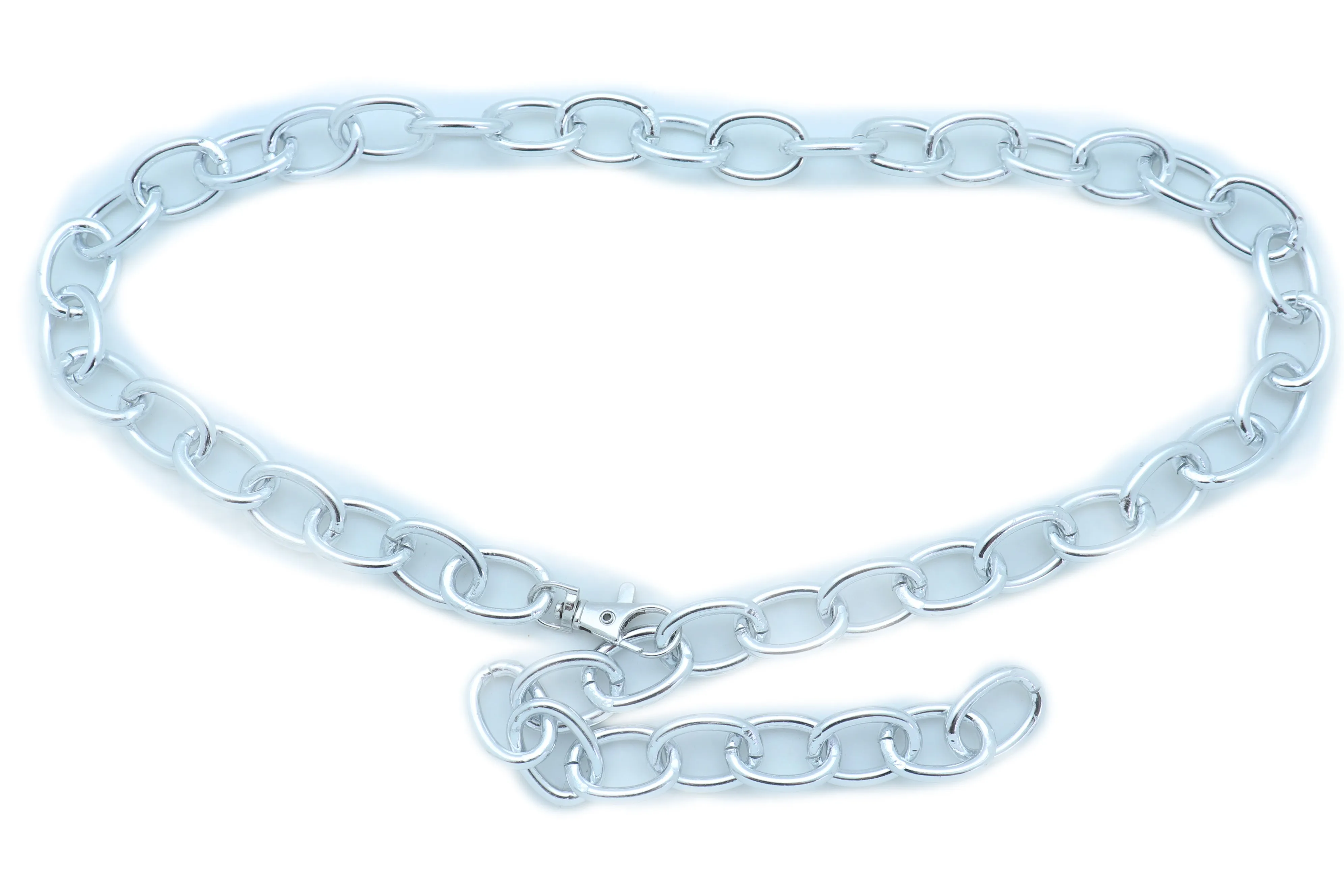 Chunky Oval Thick Metal Chain Link Belt