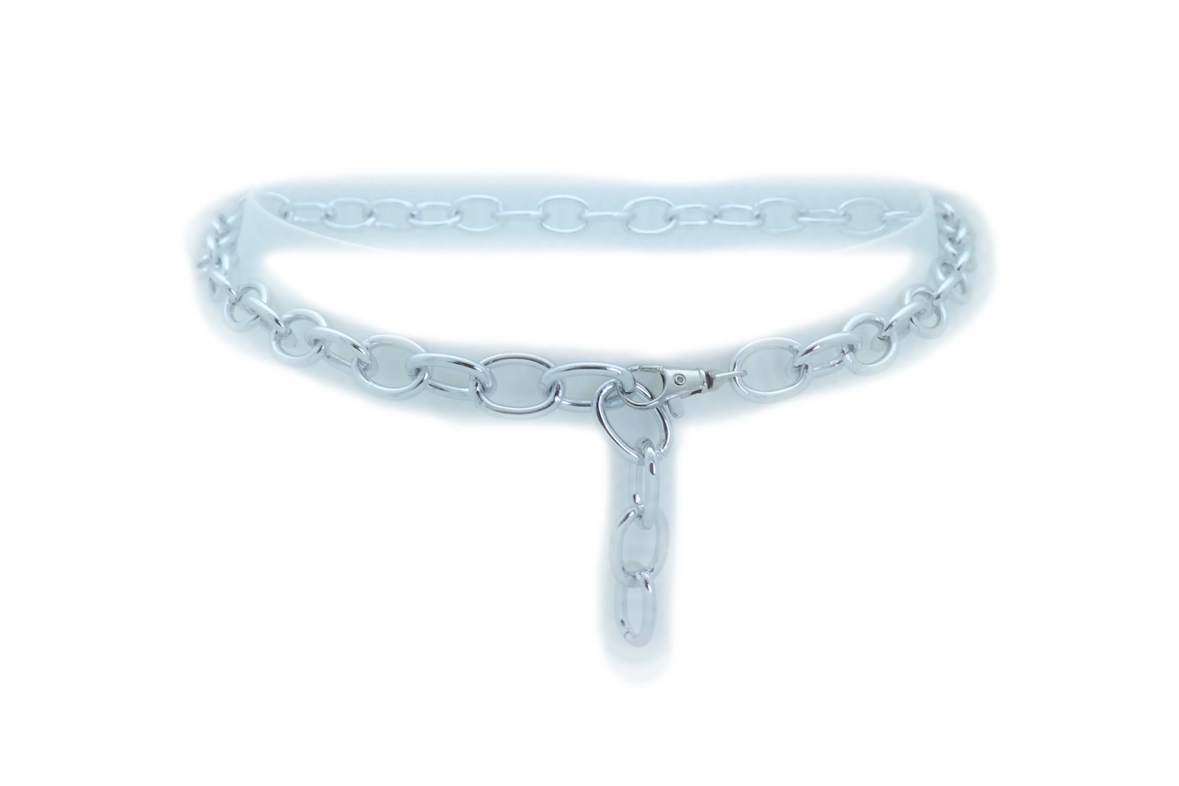 Chunky Oval Thick Metal Chain Link Belt