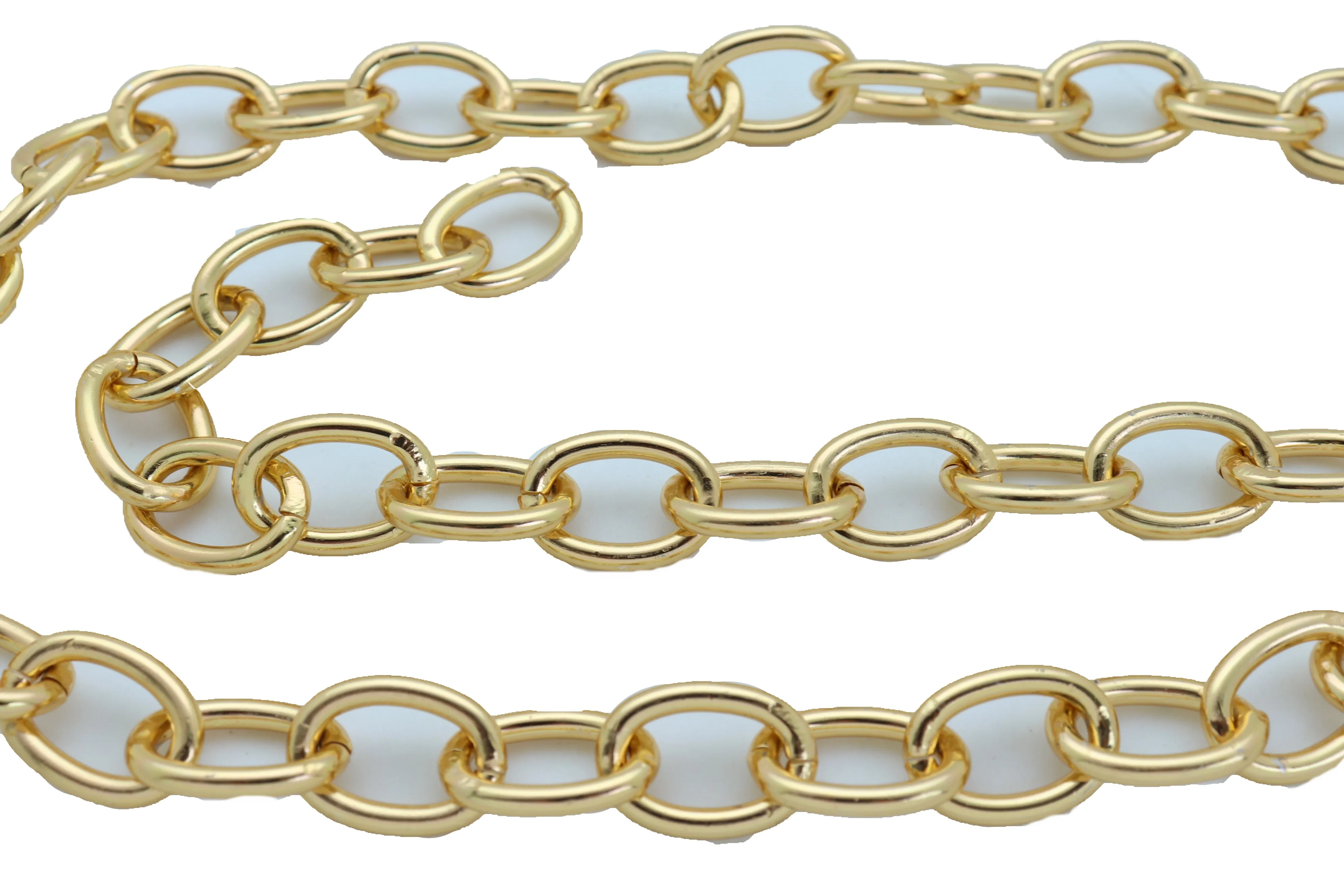 Chunky Oval Thick Metal Chain Link Belt