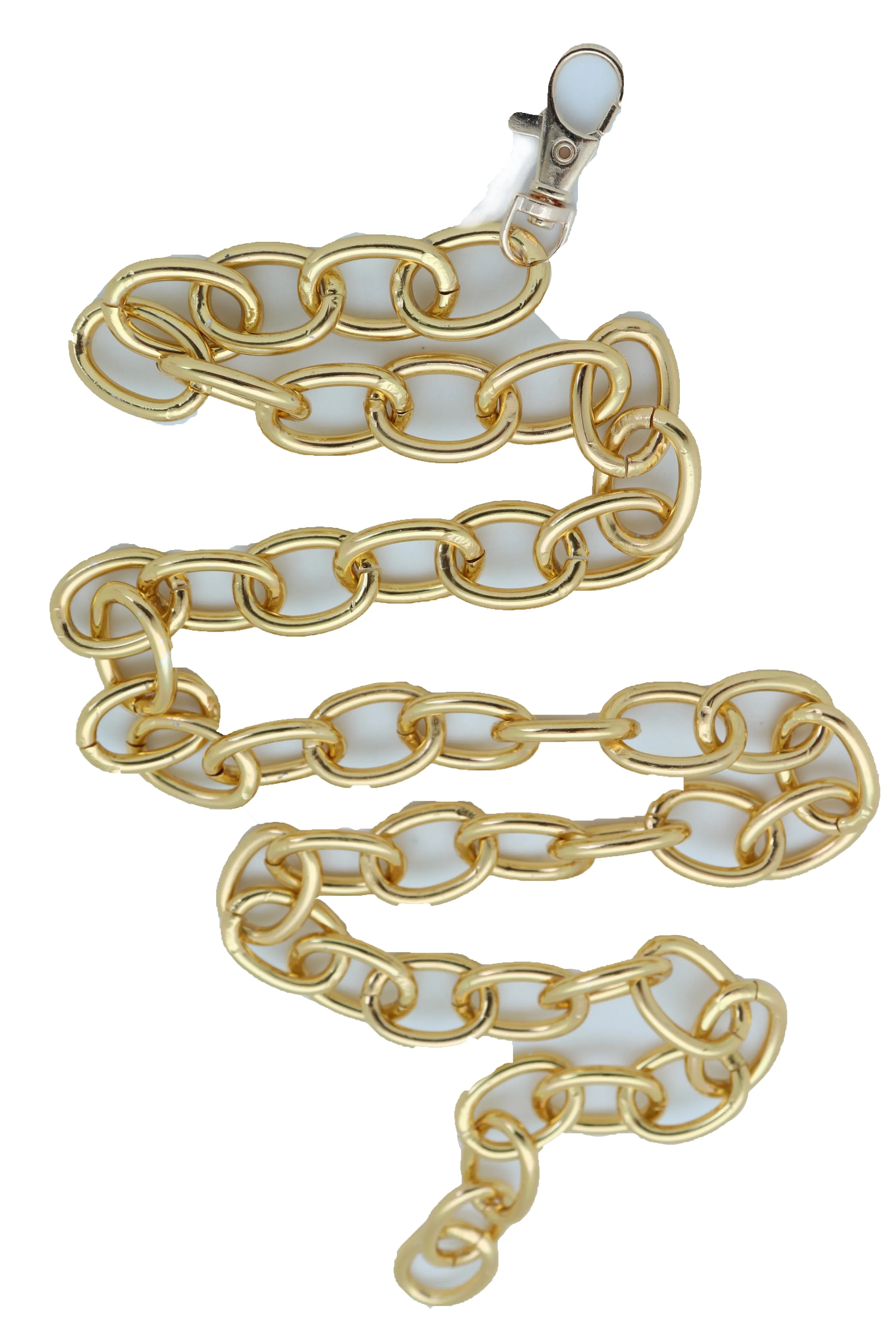 Chunky Oval Thick Metal Chain Link Belt