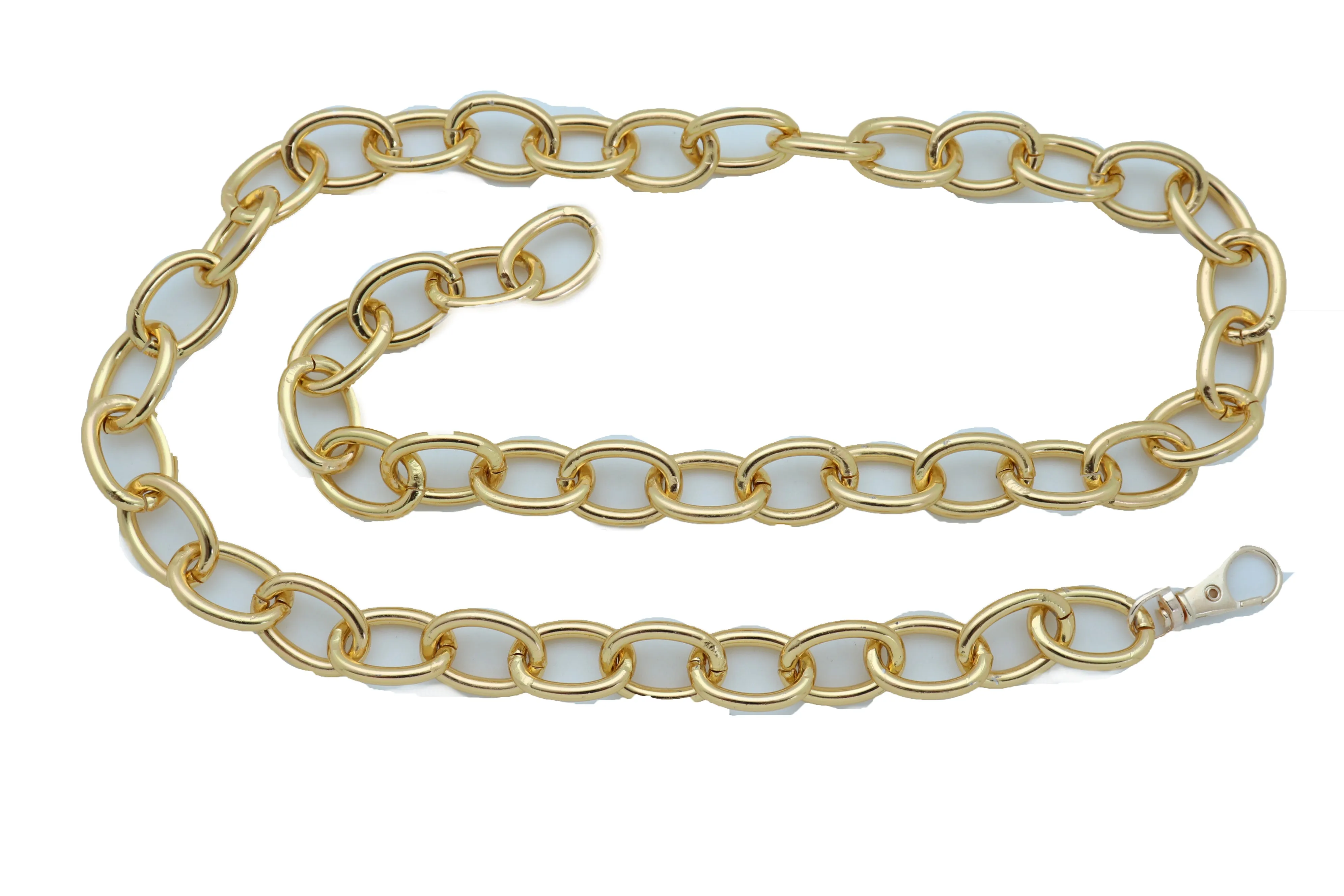 Chunky Oval Thick Metal Chain Link Belt