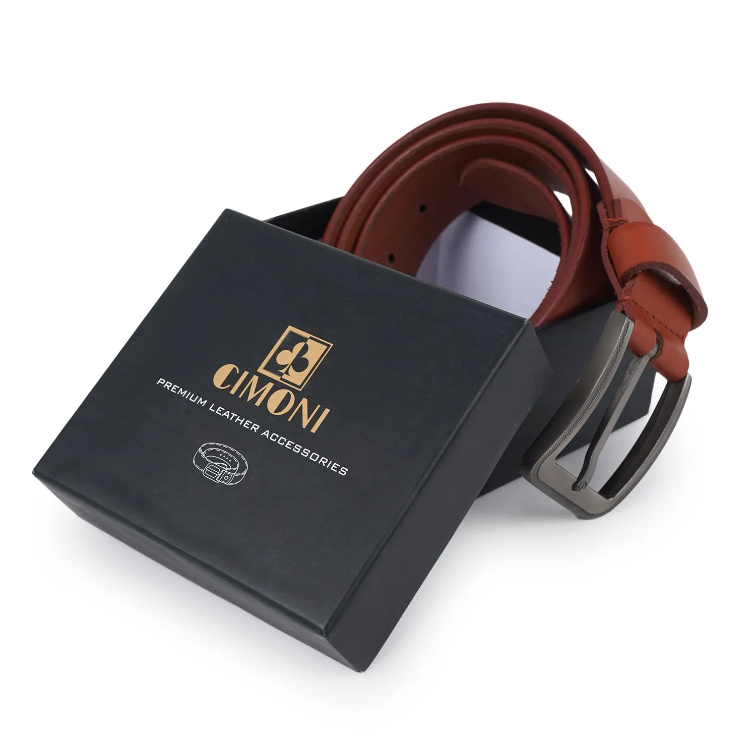 CIMONI Genuine Leather Stylish Formal Trendy Daytrip Slim Design Mens Belt ( 1 Year Gurantee)