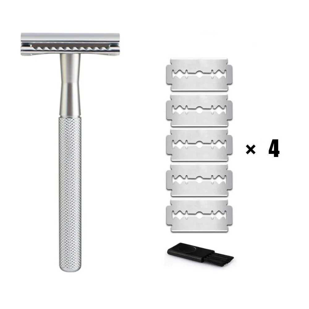 Classic Double Edge Safety Razor & 20 Blades Set