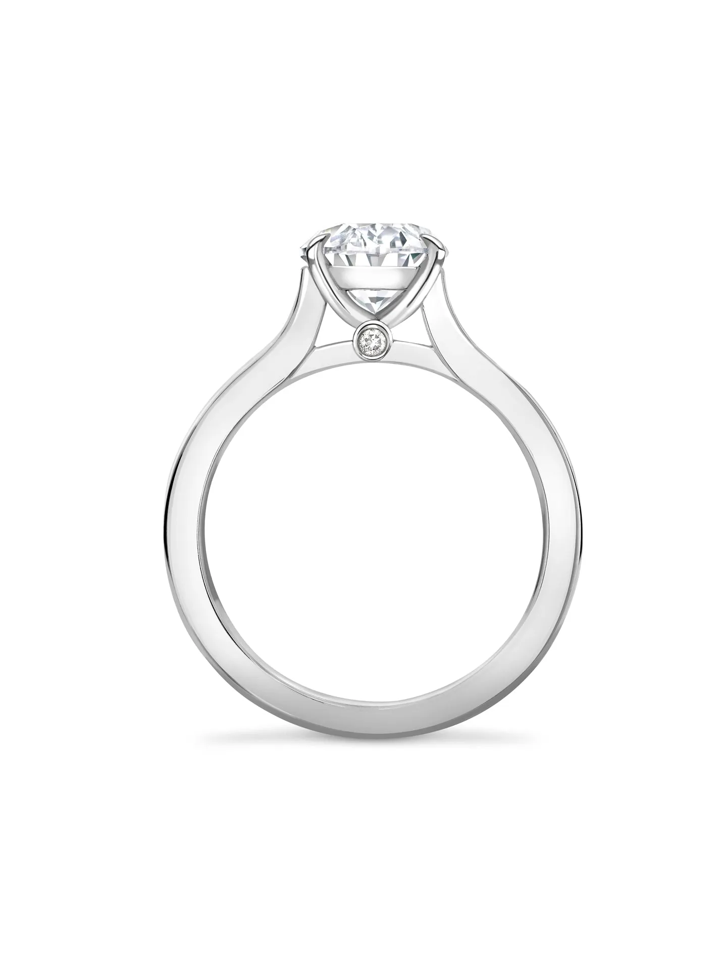 Classic Oval Cut Diamond Platinum Engagement Ring