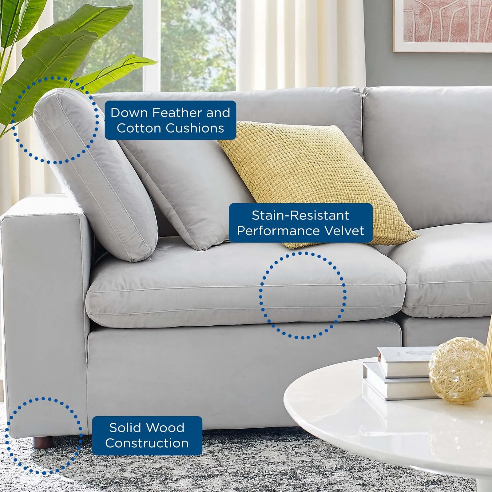 Commix Extra Large Sofa Sectional by Modway