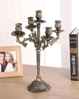 'Constantinople' Cast Iron 5 Arm Candelabra