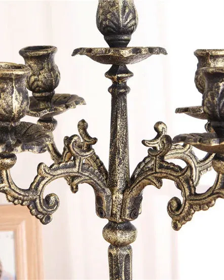 'Constantinople' Cast Iron 5 Arm Candelabra