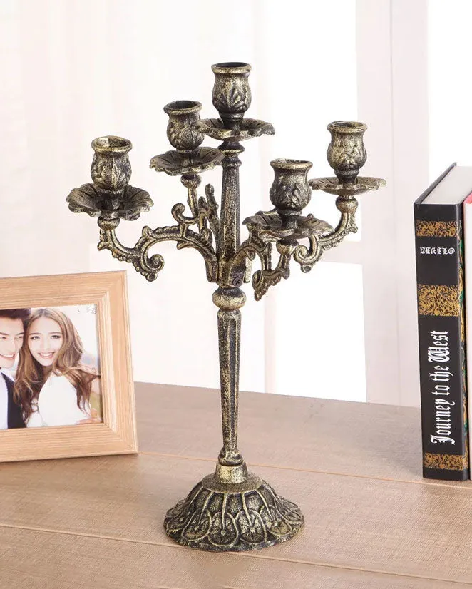 'Constantinople' Cast Iron 5 Arm Candelabra