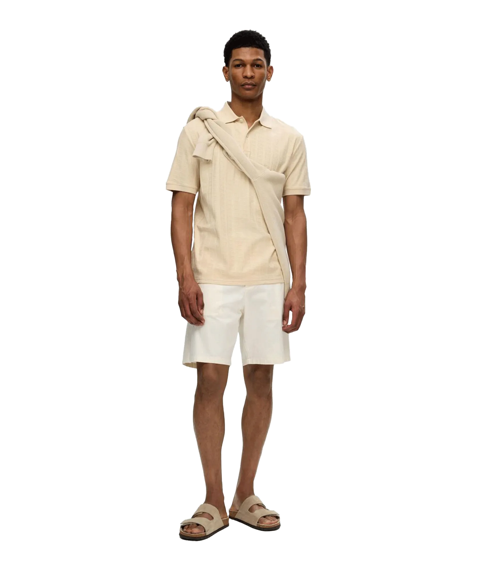 Cotton Polo Shirt - Cream