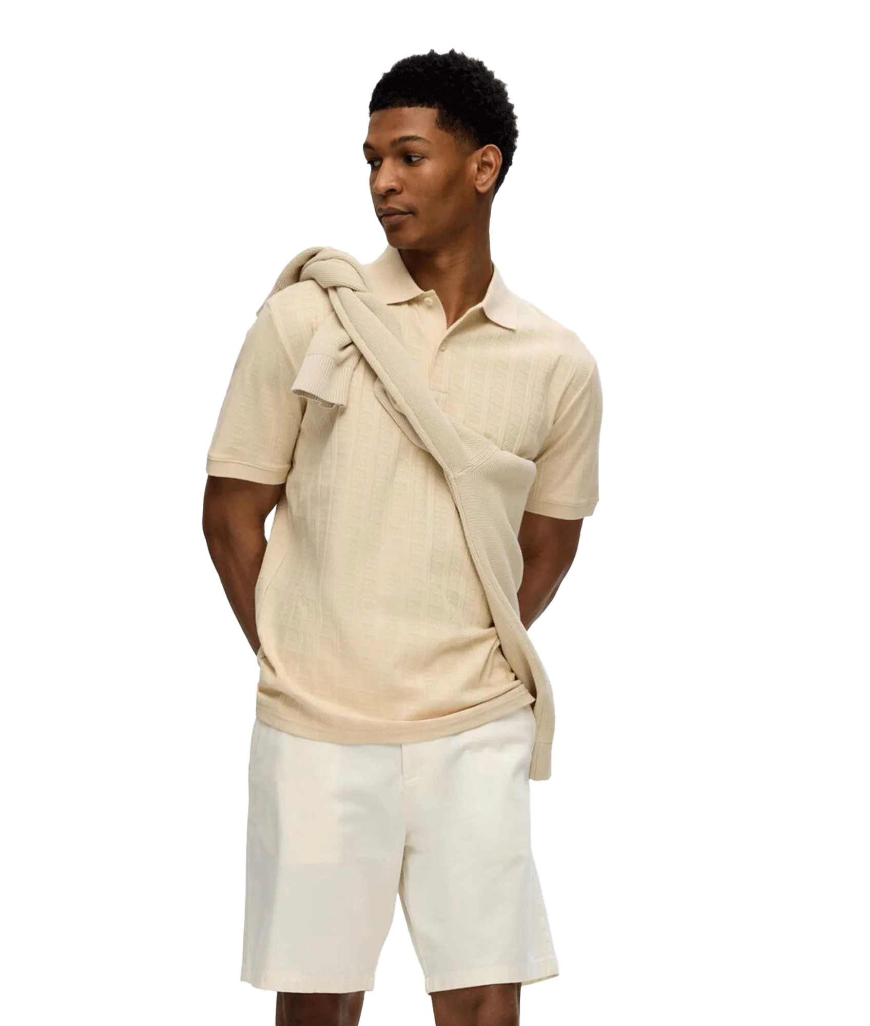 Cotton Polo Shirt - Cream