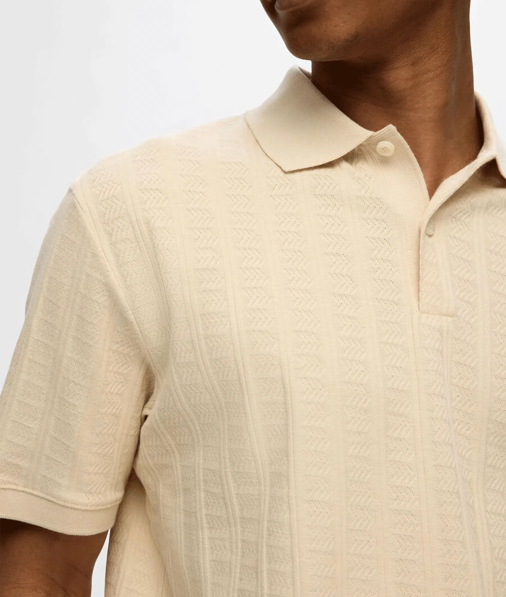 Cotton Polo Shirt - Cream
