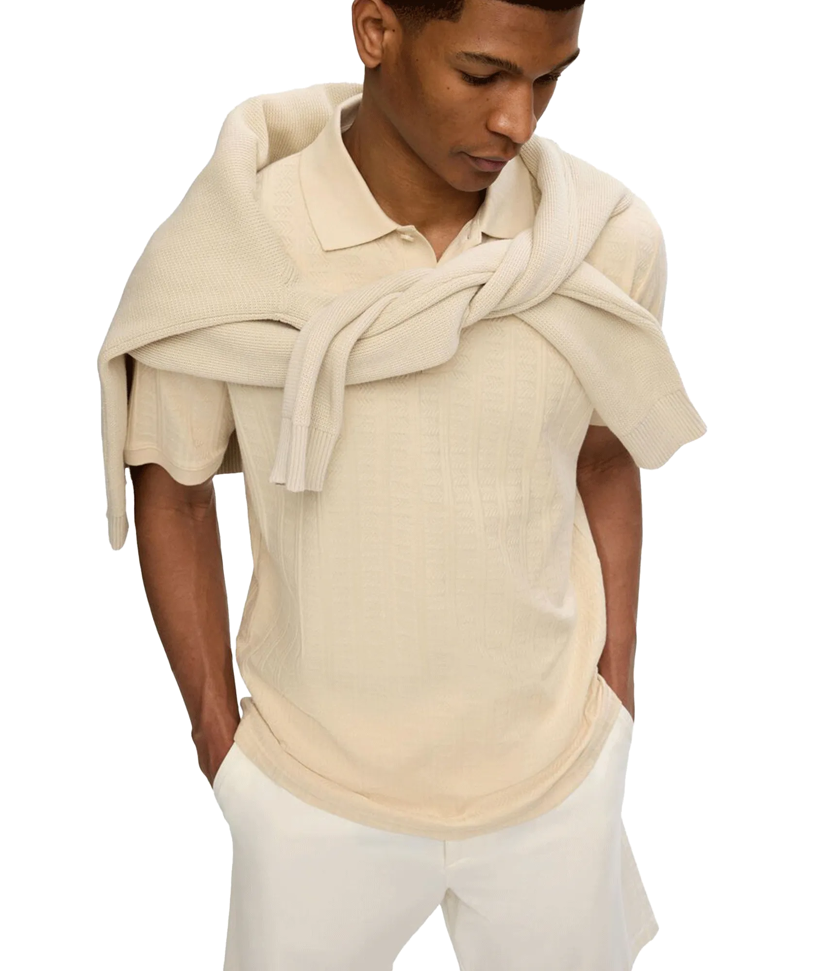 Cotton Polo Shirt - Cream