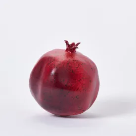 Deep Red Faux Pomegranate Fruit Everyday Bowl Filler Decorative Object
