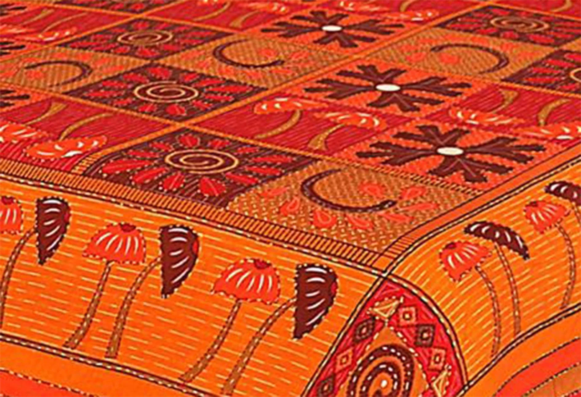 Designer Mart Kantha Work Embroidered Double Bed sheet with two pillow covers