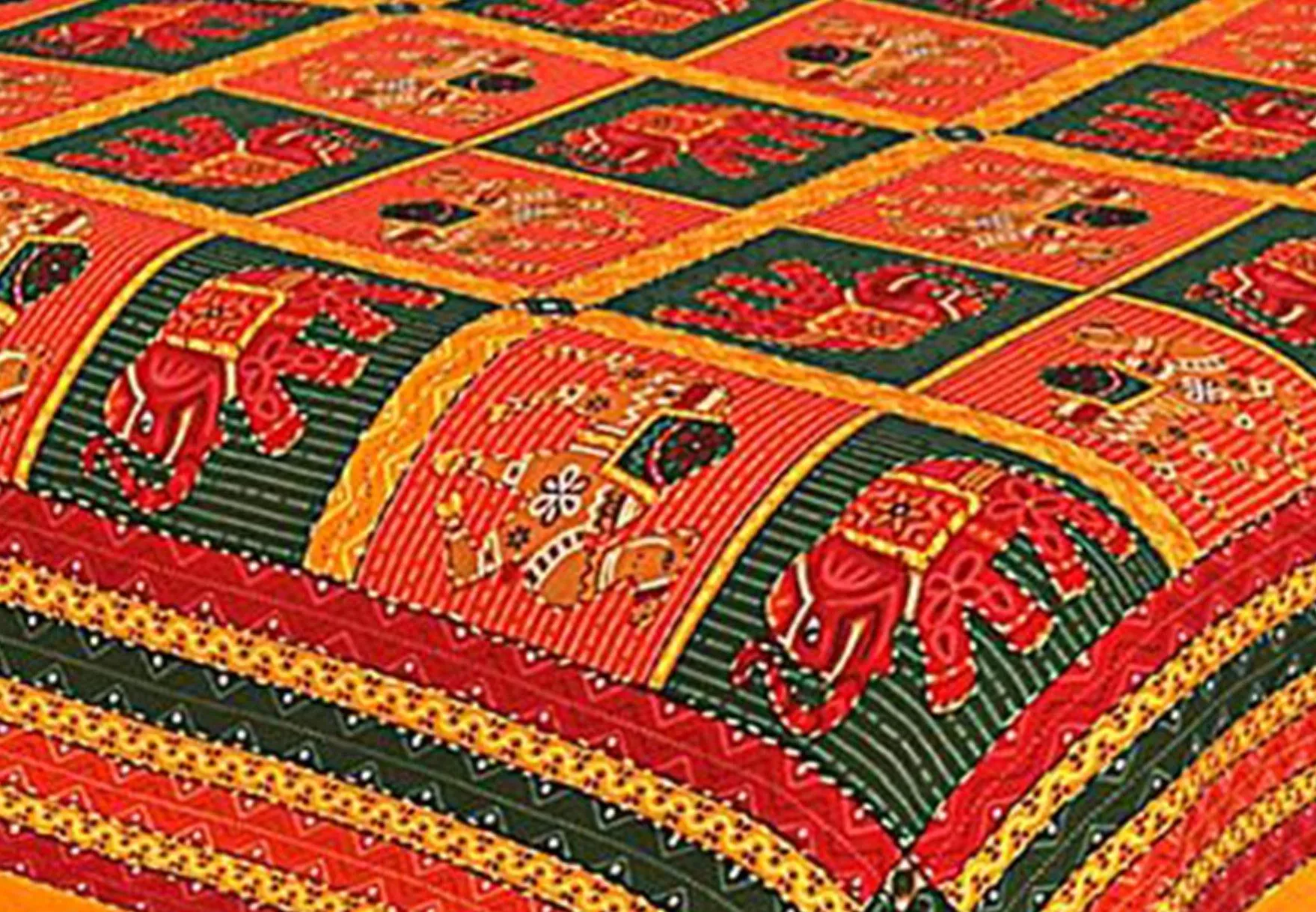 Designer Mart Kantha Work Embroidered Double Bed sheet with two pillow covers