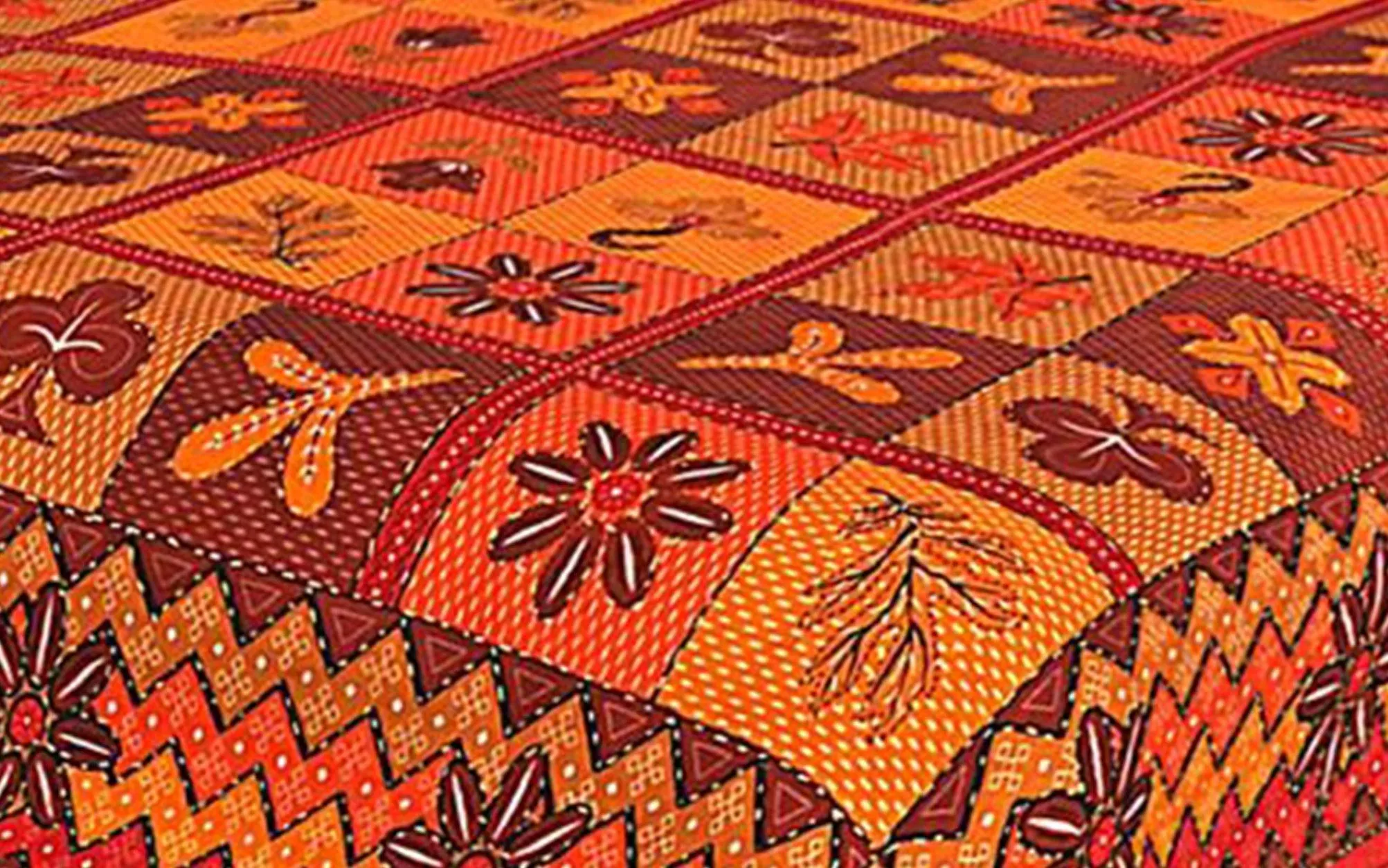 Designer Mart Kantha Work Embroidered Double Bed sheet with two pillow covers
