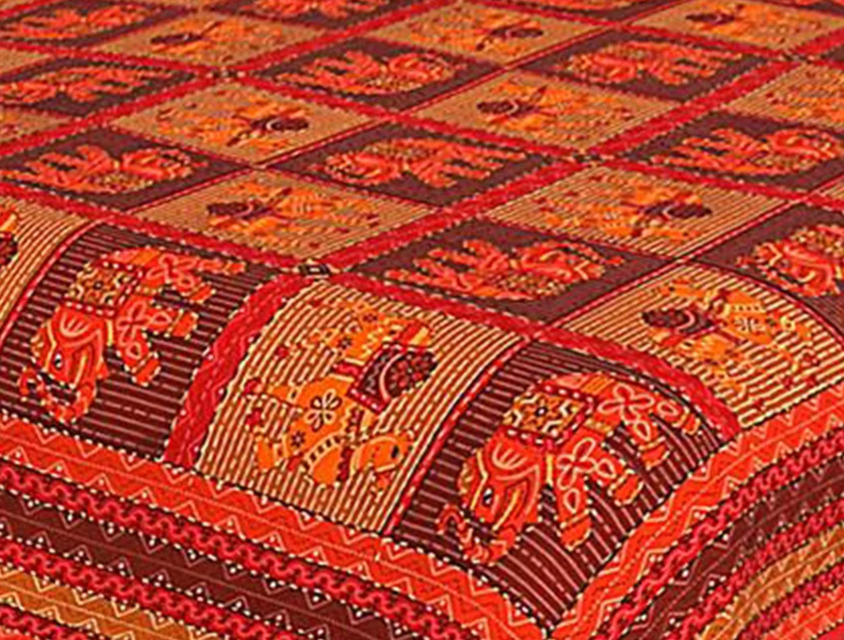 Designer Mart Kantha Work Embroidered Double Bed sheet with two pillow covers