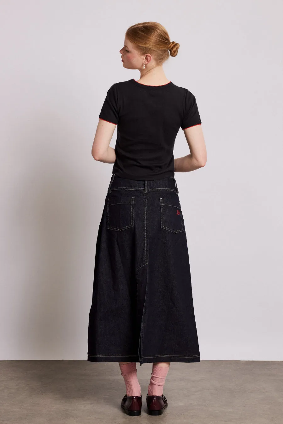 dm shrunken pointelle tee