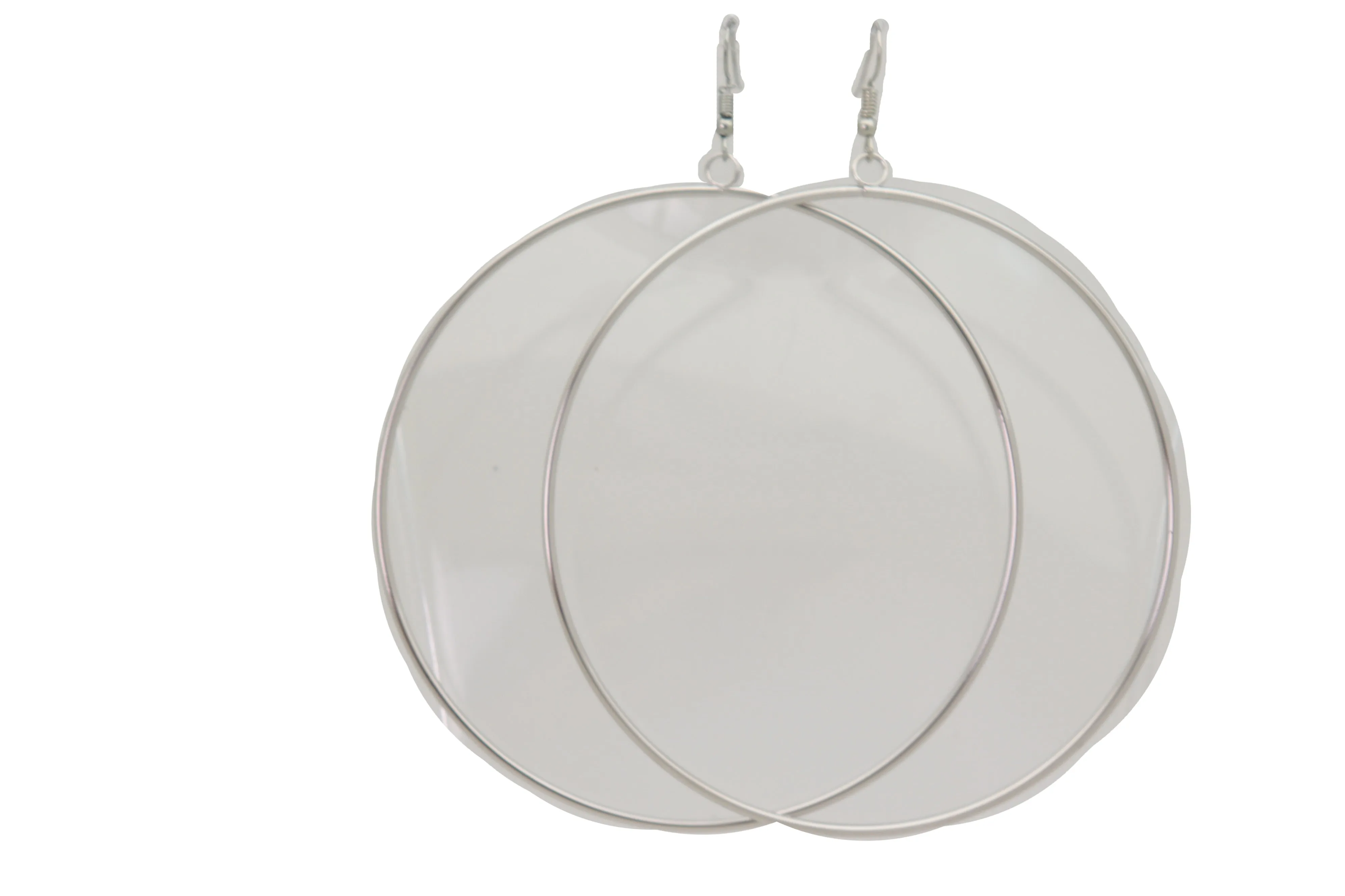 Earrings Set Silver Metal Casual Day Wear Large Size Hoop