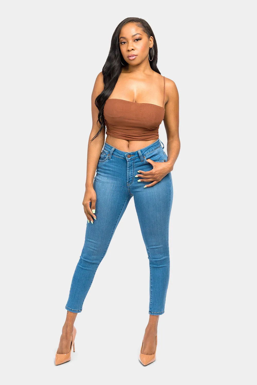 Essential Mid Rise Skinny Jeans