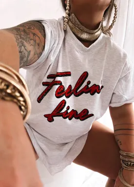 FEELIN' FINE SIDE SLIT TEE