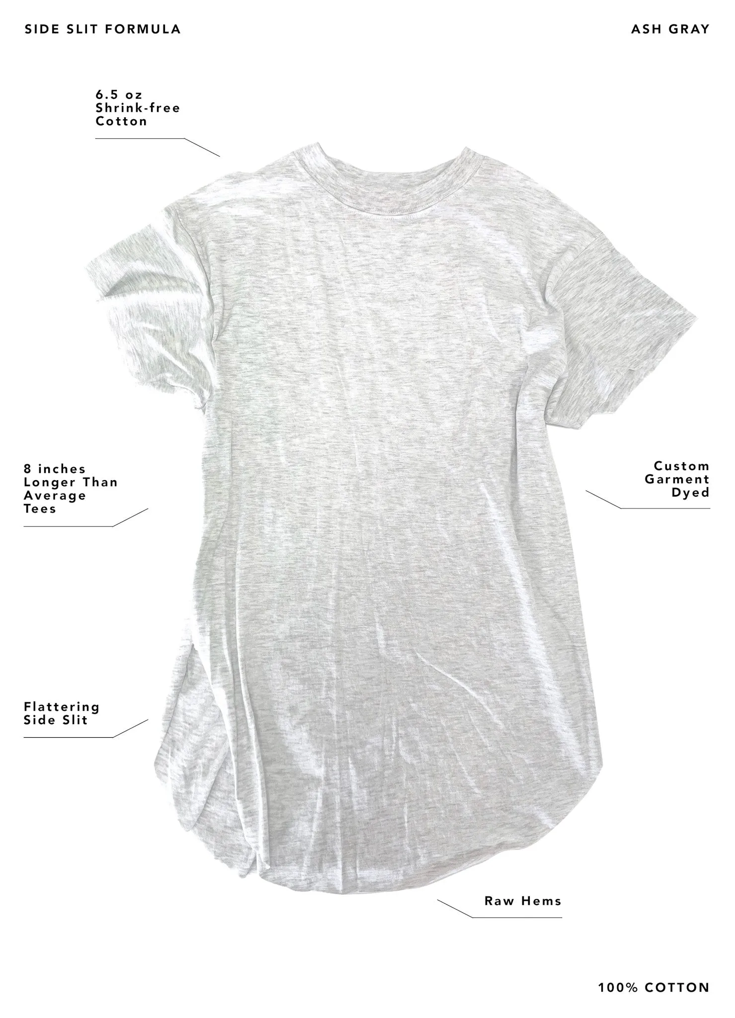 FEELIN' FINE SIDE SLIT TEE