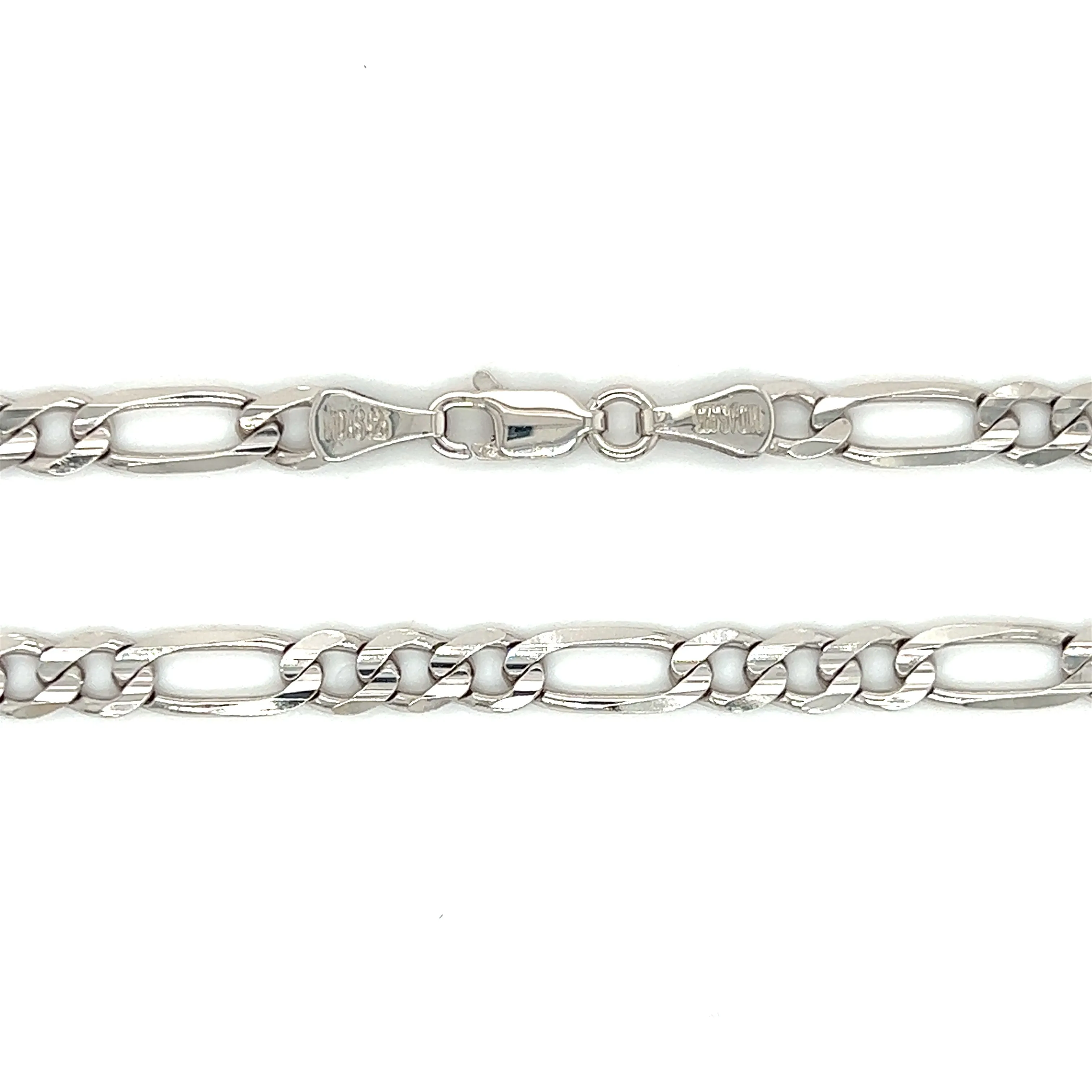 Figaro Chain 4.75mm with 20in of Length in Sterling Silver