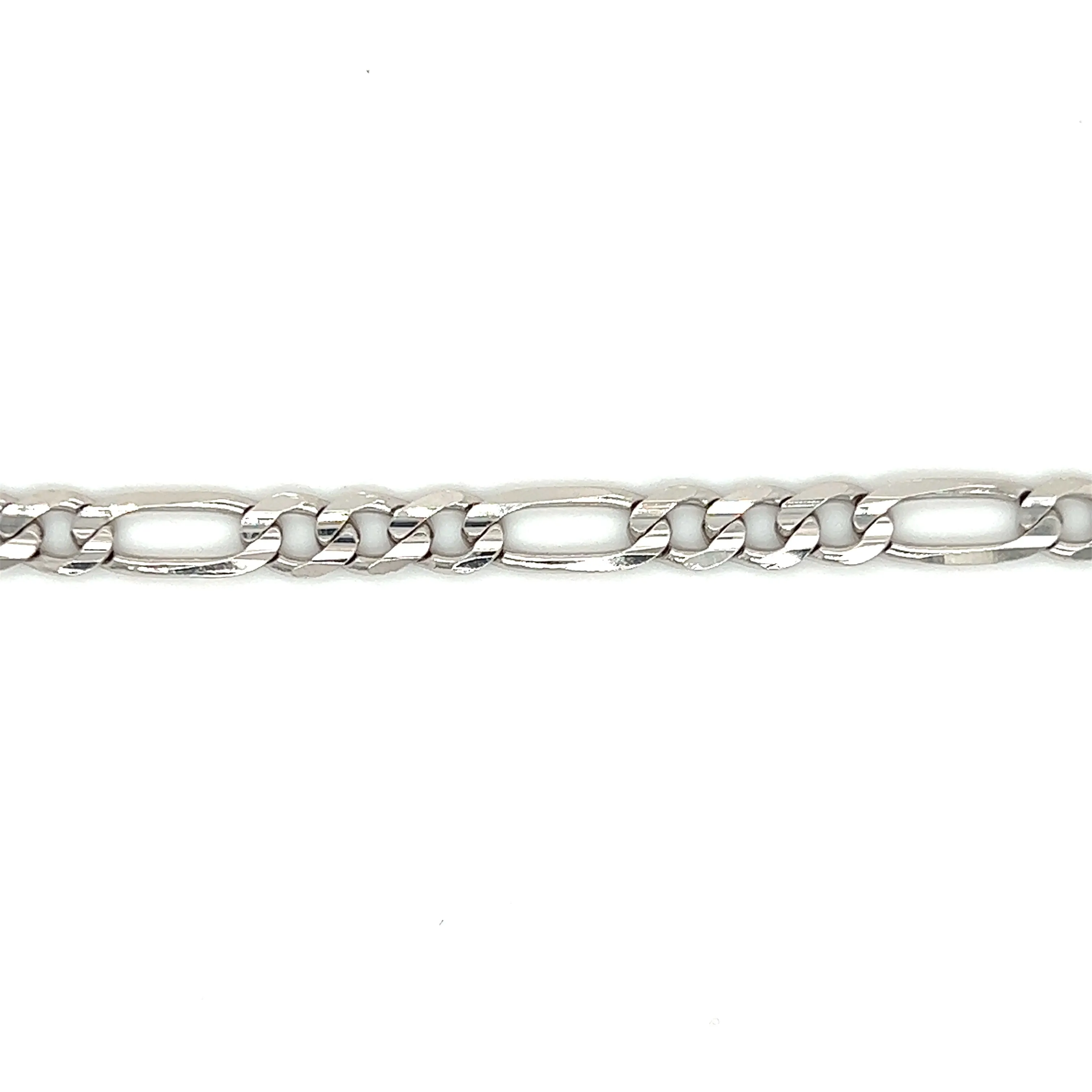 Figaro Chain 4.75mm with 20in of Length in Sterling Silver