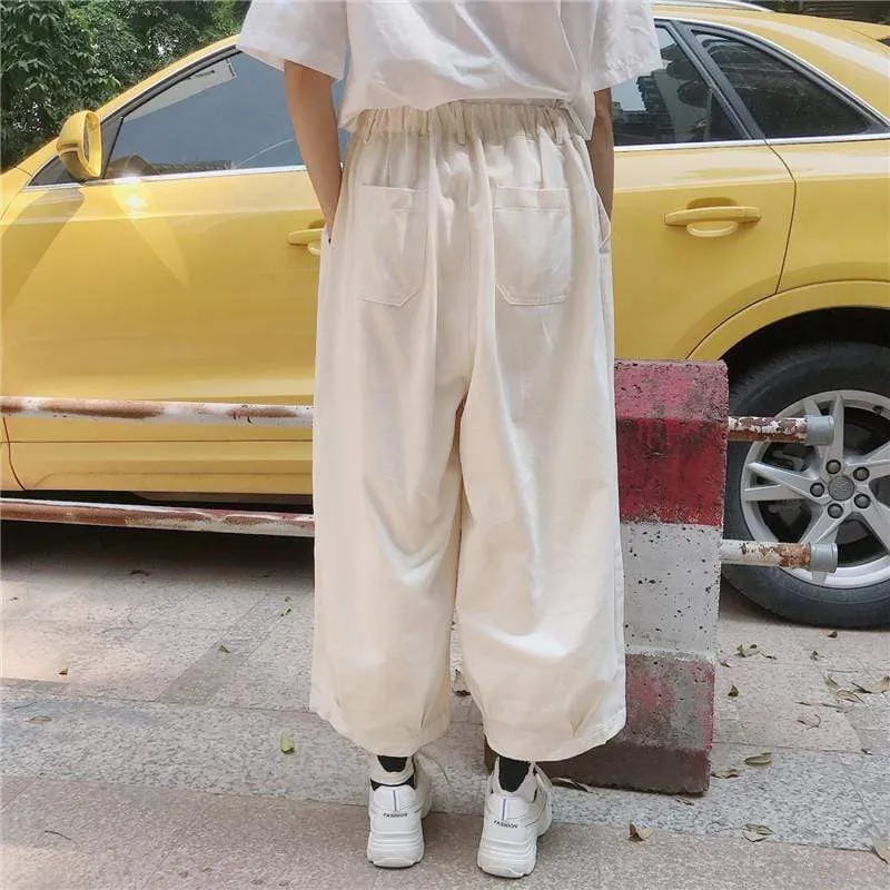 Flower Printed Loose Pants