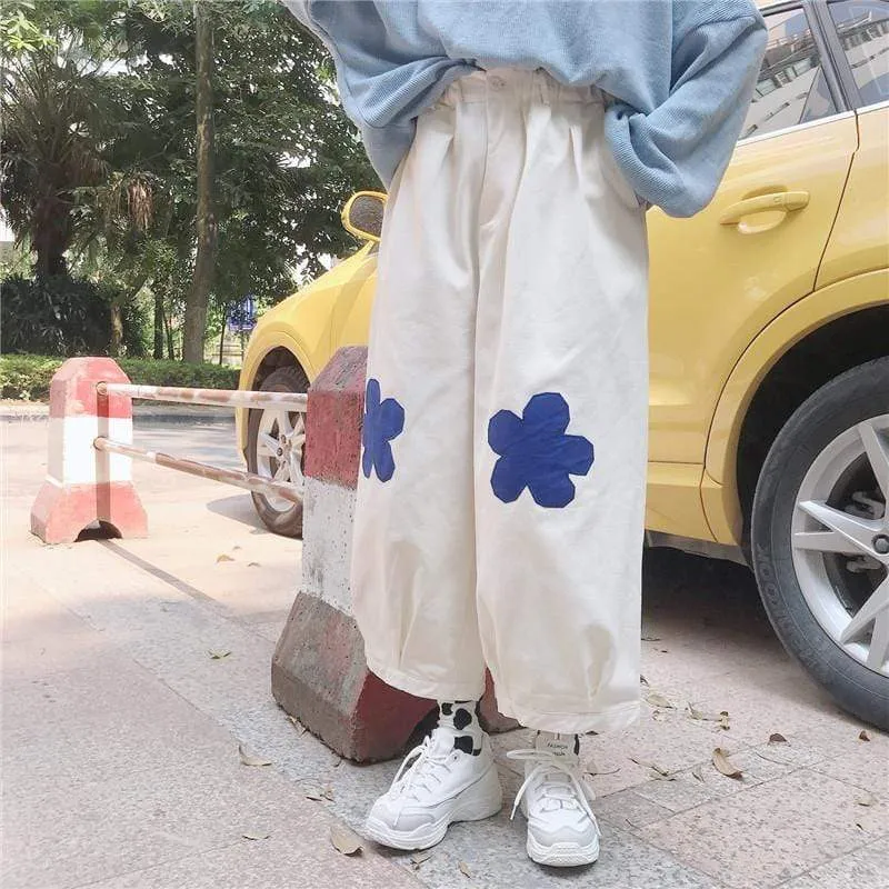 Flower Printed Loose Pants