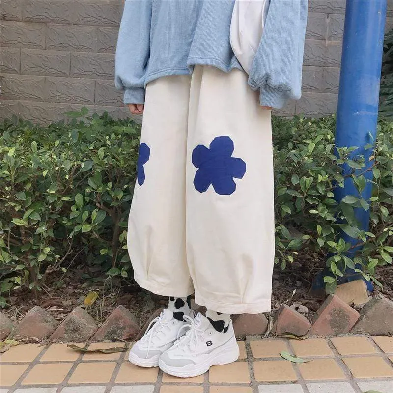 Flower Printed Loose Pants