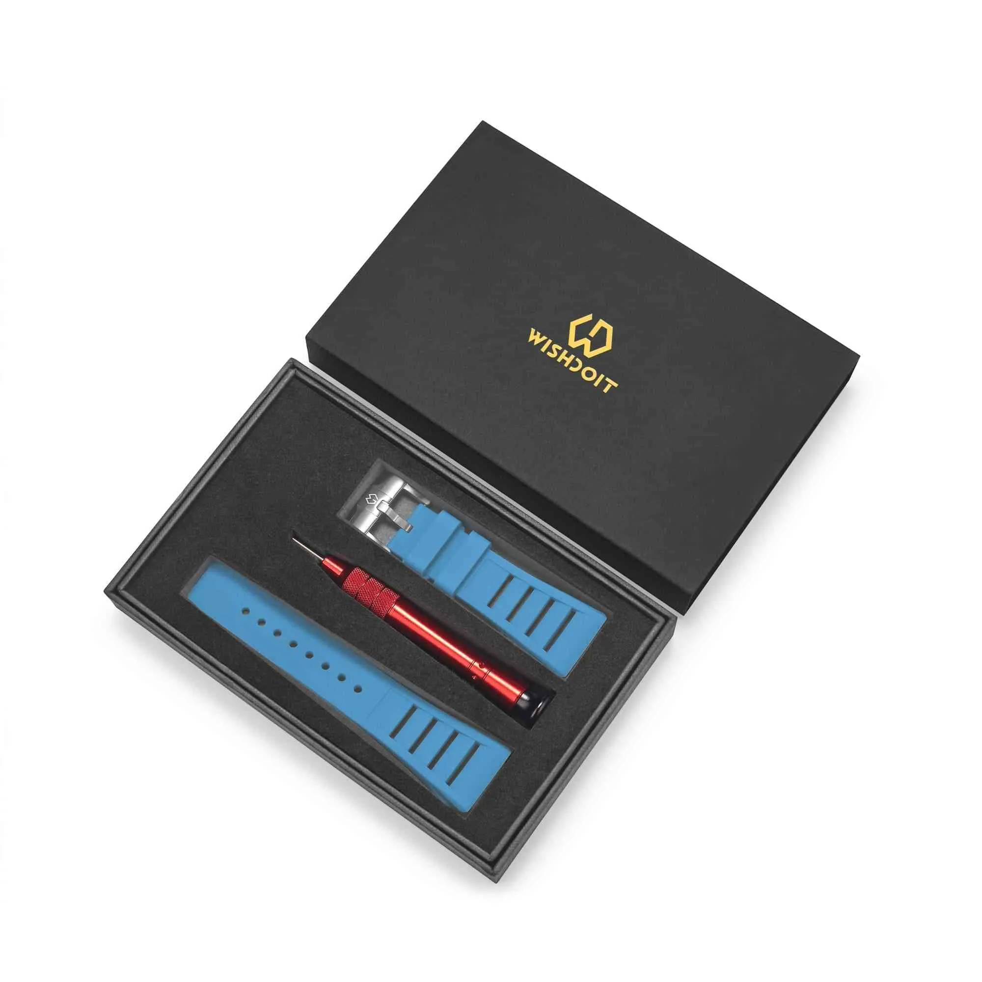 Fluoro Rubber Watch Strap | Light Blue 21cm