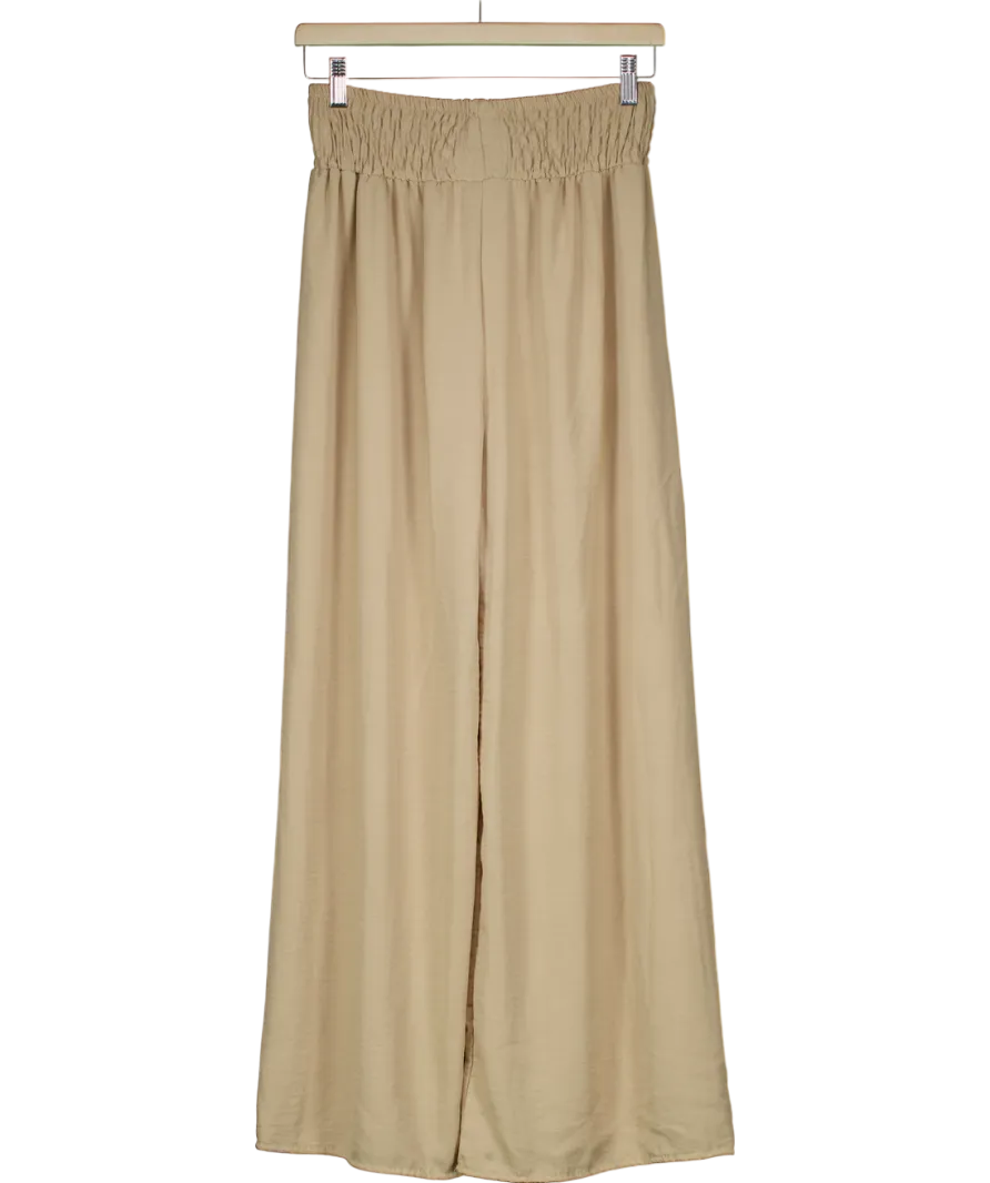 Gini Beige Shirred Lounge Trousers UK M/L