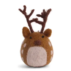Gold Brown Deer Christmas Ornament by Én Gry & Sif
