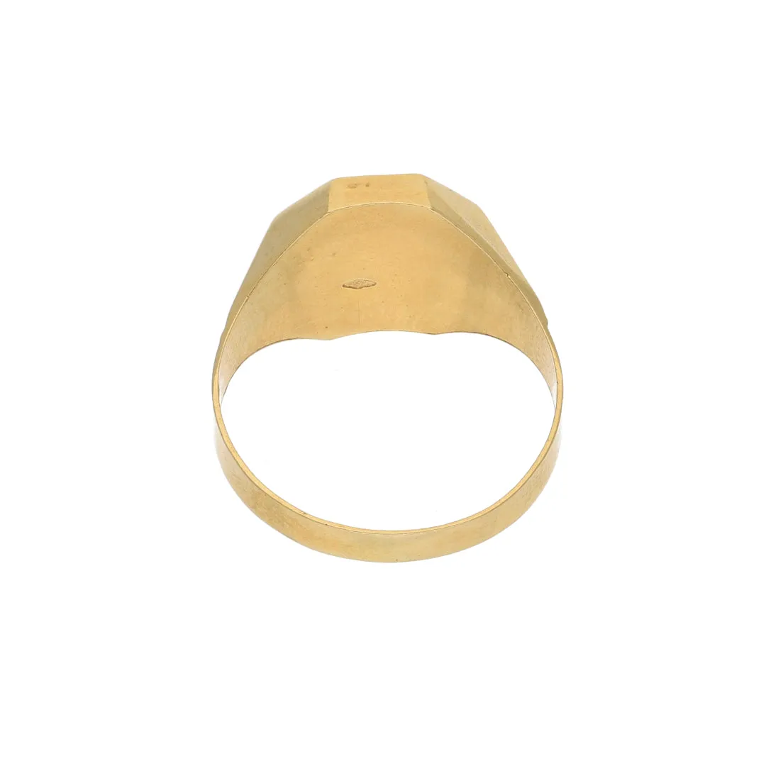 Elegant 18KT Gold Classy Stud Design Mens Ring - FKJRN18K9431