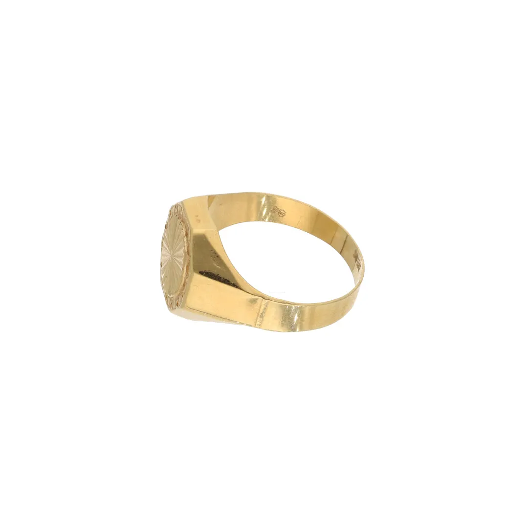 Elegant 18KT Gold Classy Stud Design Mens Ring - FKJRN18K9431