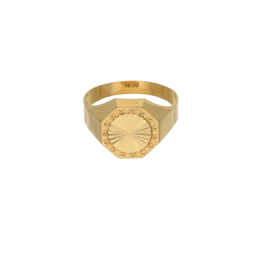 Elegant 18KT Gold Classy Stud Design Mens Ring - FKJRN18K9431