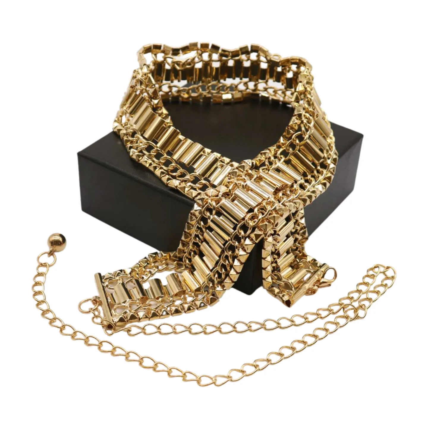 Gold Metal Chain Fashion Belt Hip High Waist Size S M L