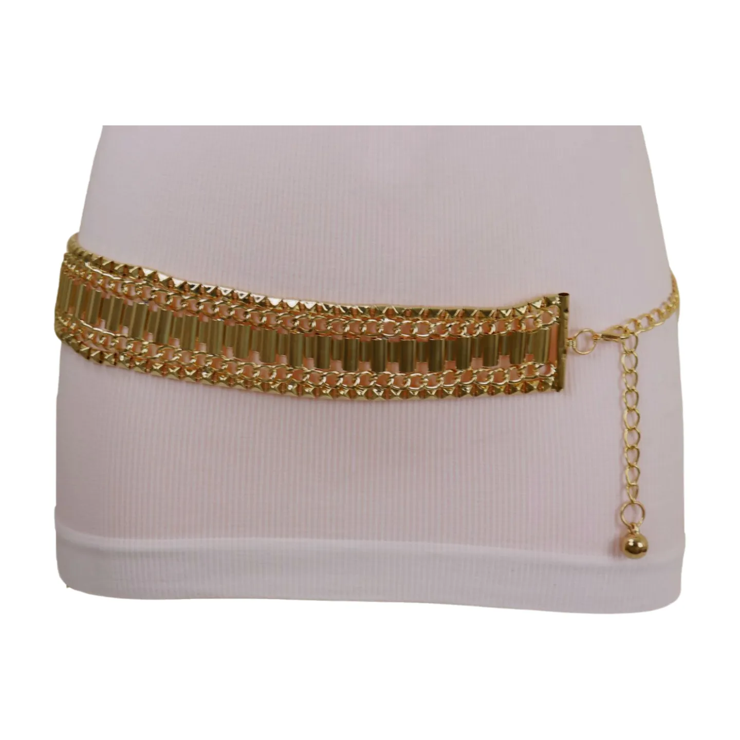 Gold Metal Chain Fashion Belt Hip High Waist Size S M L