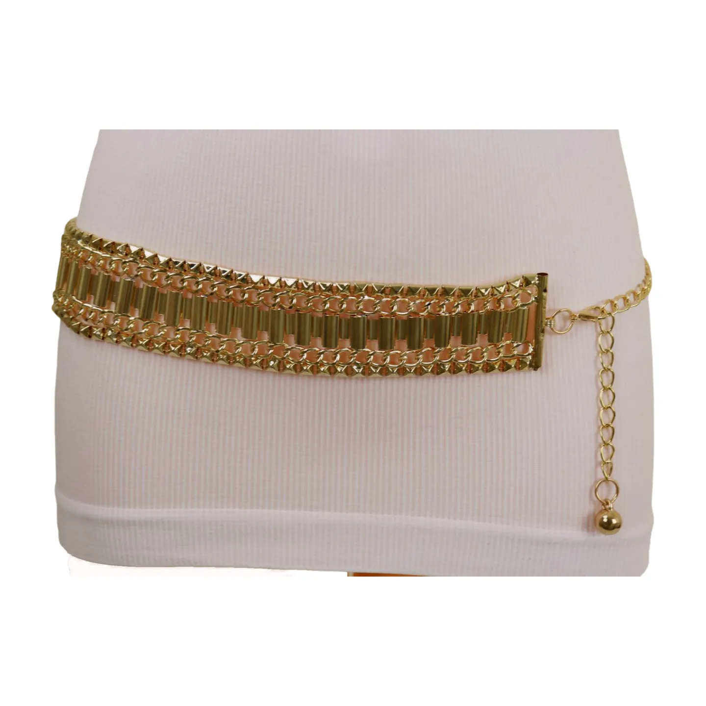 Gold Metal Chain Fashion Belt Hip High Waist Size S M L
