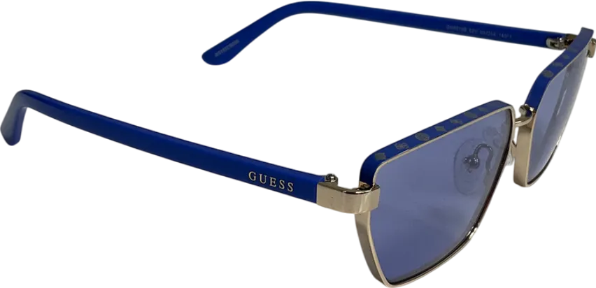 Guess Blue And Gold Sunglasses One Size